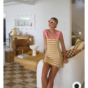 VRG GRL Meet Me in Capri Knit Mini Dress